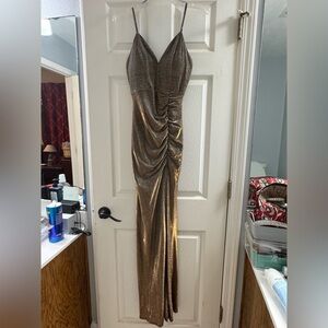 Shimmering Gold Evening Gown